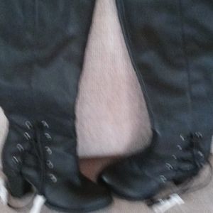 Torrid Lace Up Knee Length Wide With Calf Boots